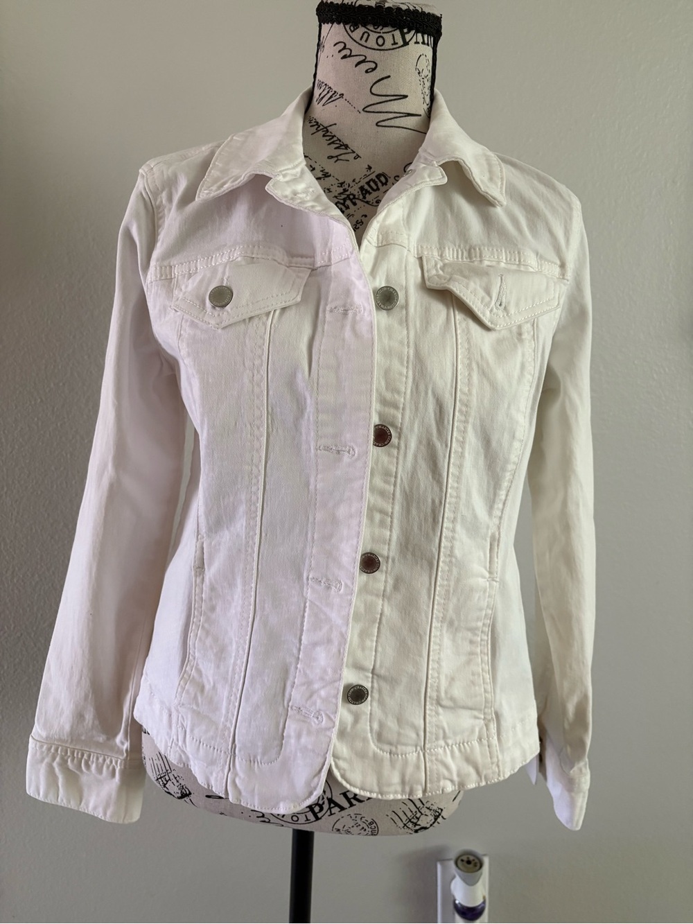Charter Club White Women's Denim Jacket